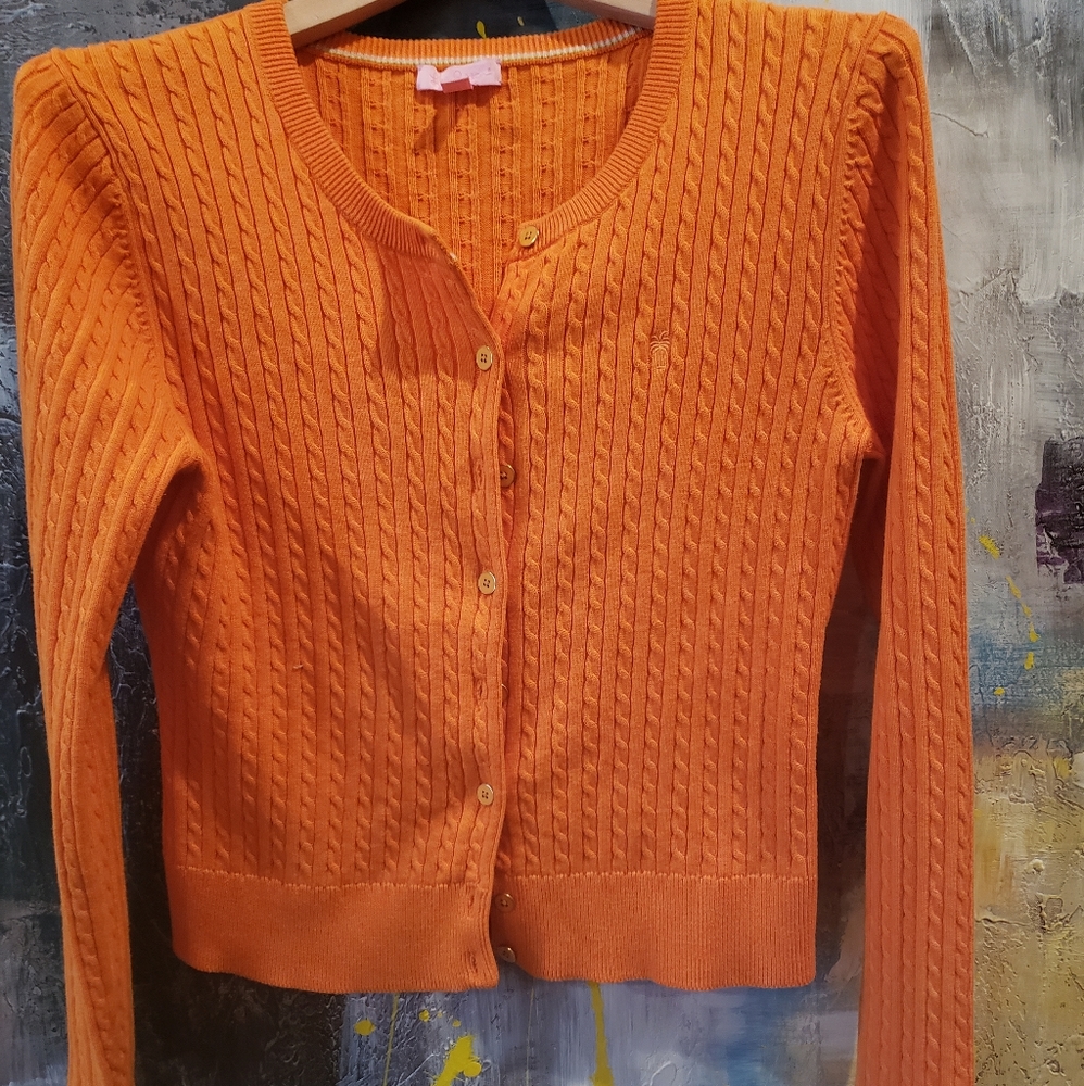 Lily Pulitzer orange cardigan